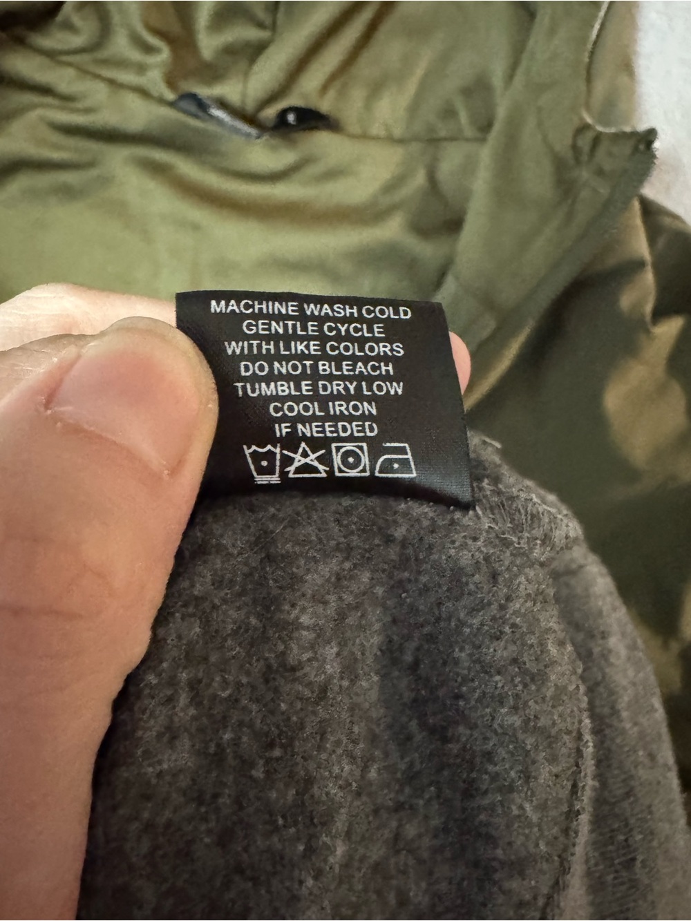 Men's Veece Olive & Gray Hooded Half-Zip Pullover Jacket - Picture 8 of 8